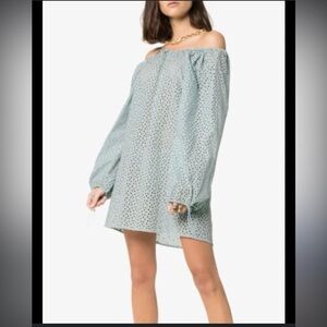 EUC MARYSIA- MOAB OFF-SHOULDER BRODERIE ANGLAISE DRESS. Size See Measurements